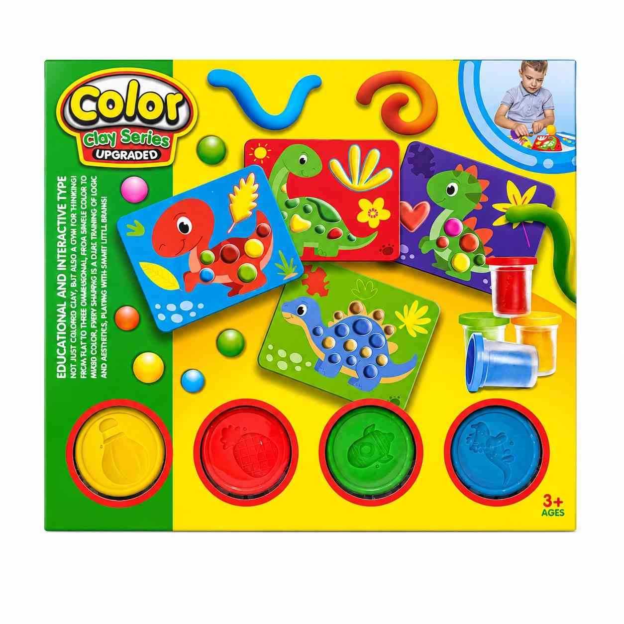 Color Clay Dinosaur Art & Matching Set
