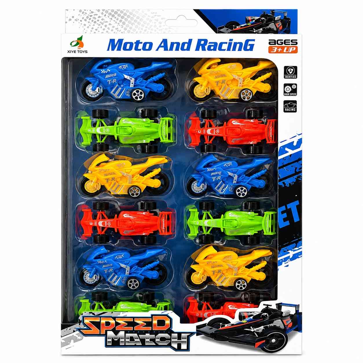 Racing Bikes & Formula Cars Set – 12 PCS