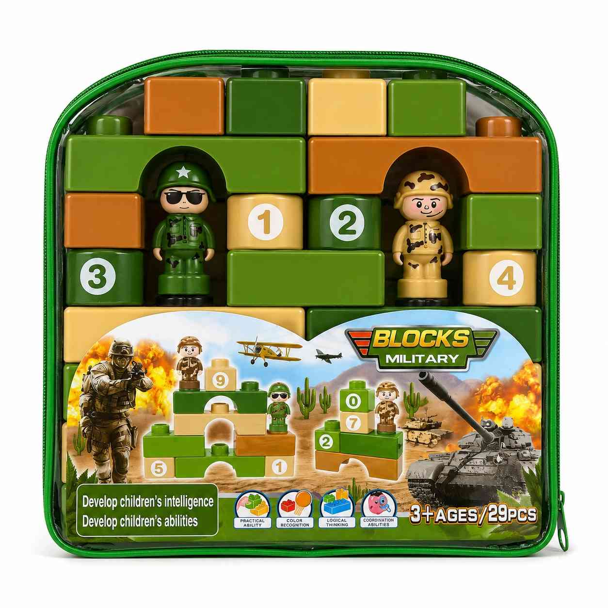 Military Rescue Building Blocks Set – 29 Pieces