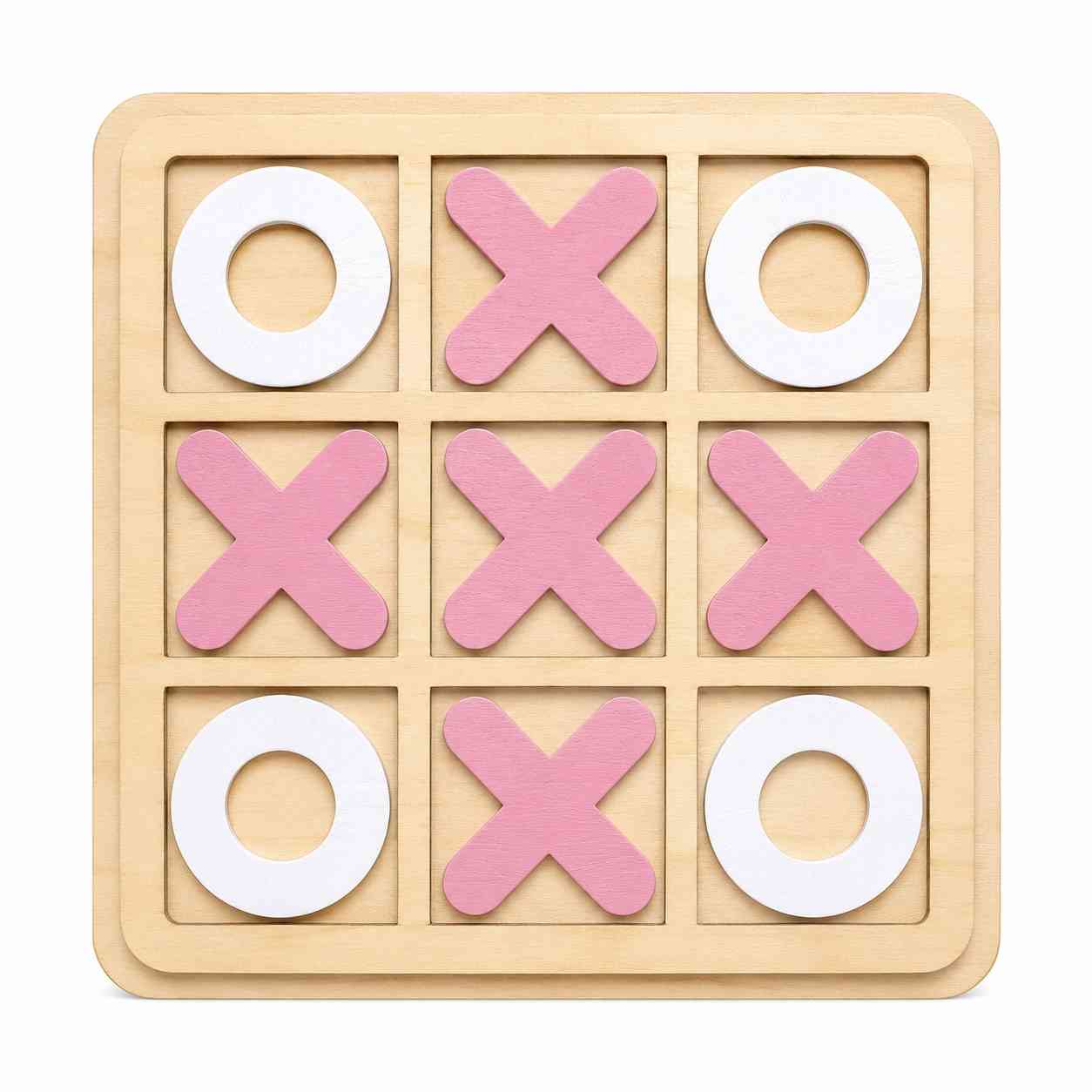 Wooden XO Board Game - Purple