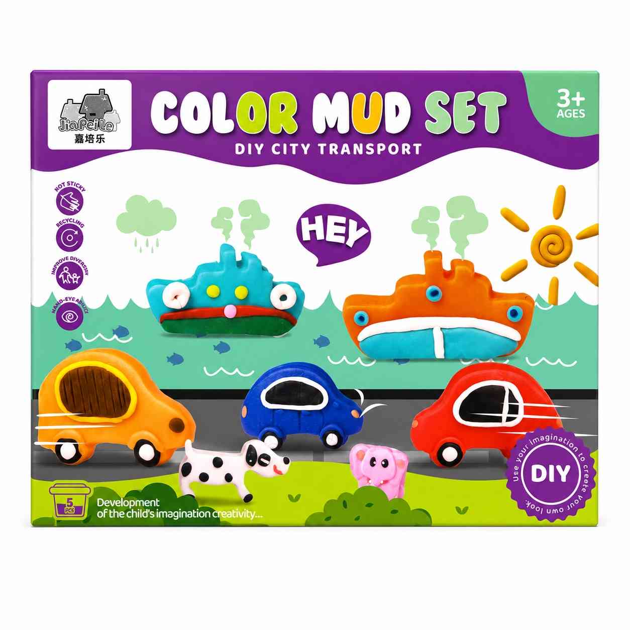 DIY Color Mud Set – City Transport