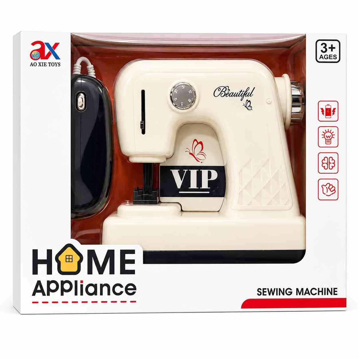 Kids Pretend Play Sewing Machine Toy with Light & Sound