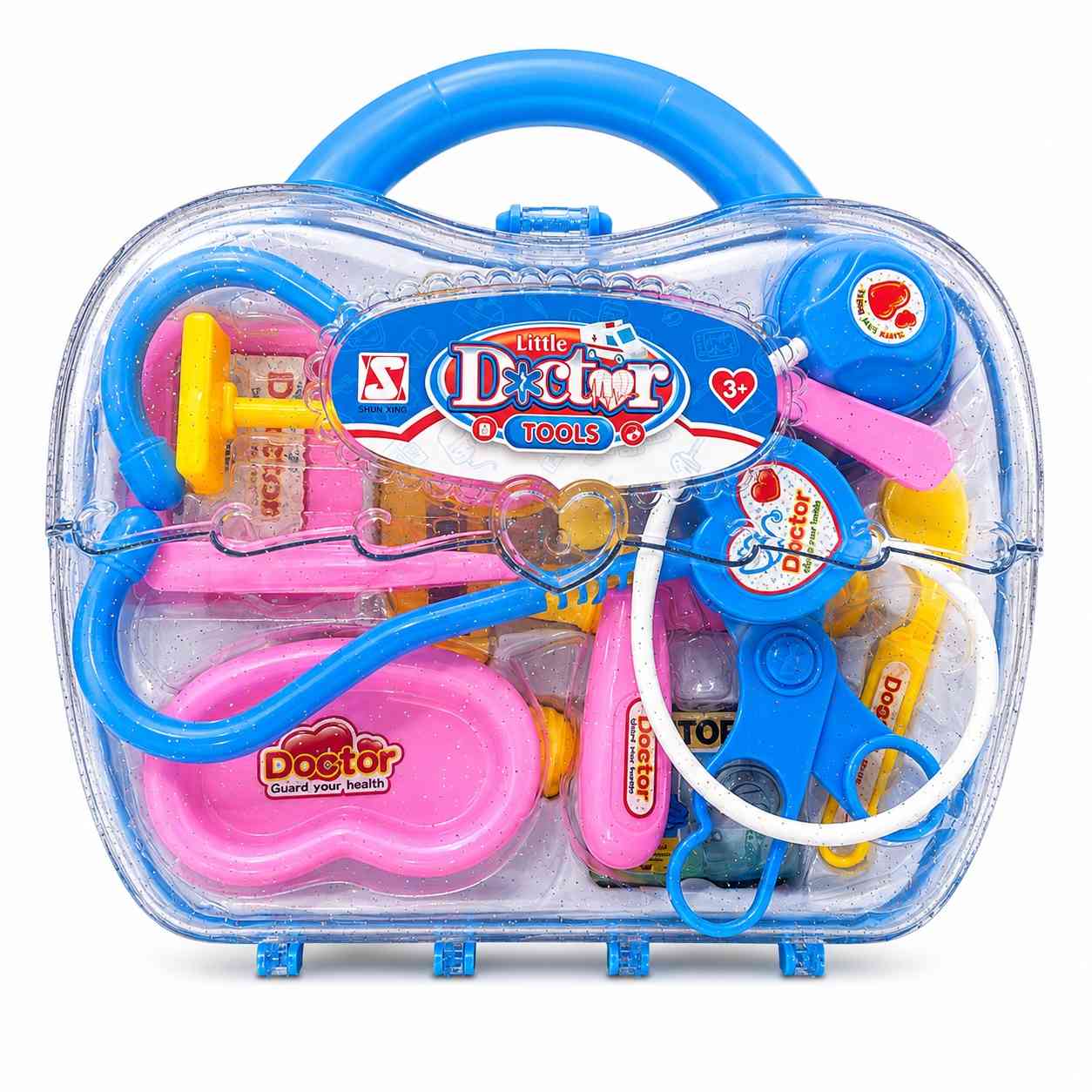 Kids Doctor Medical Play Set in Blue Carry Case with Pretend Medical Tools