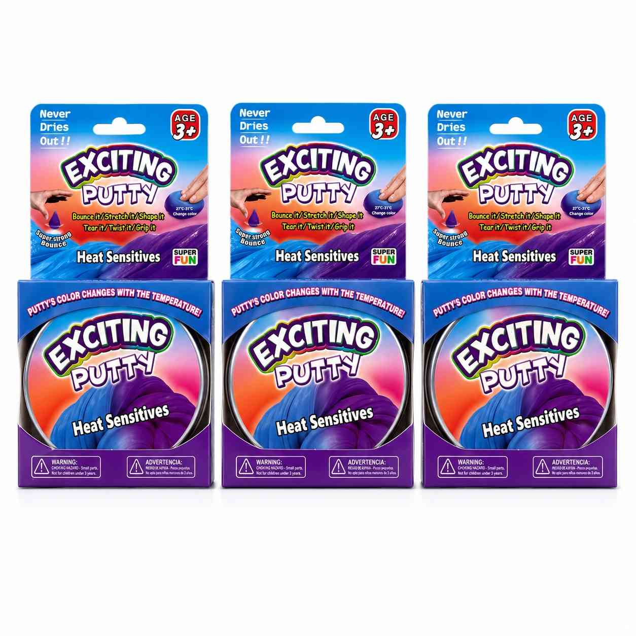 Exciting Putty Heat Sensitive Color - 3 PCS