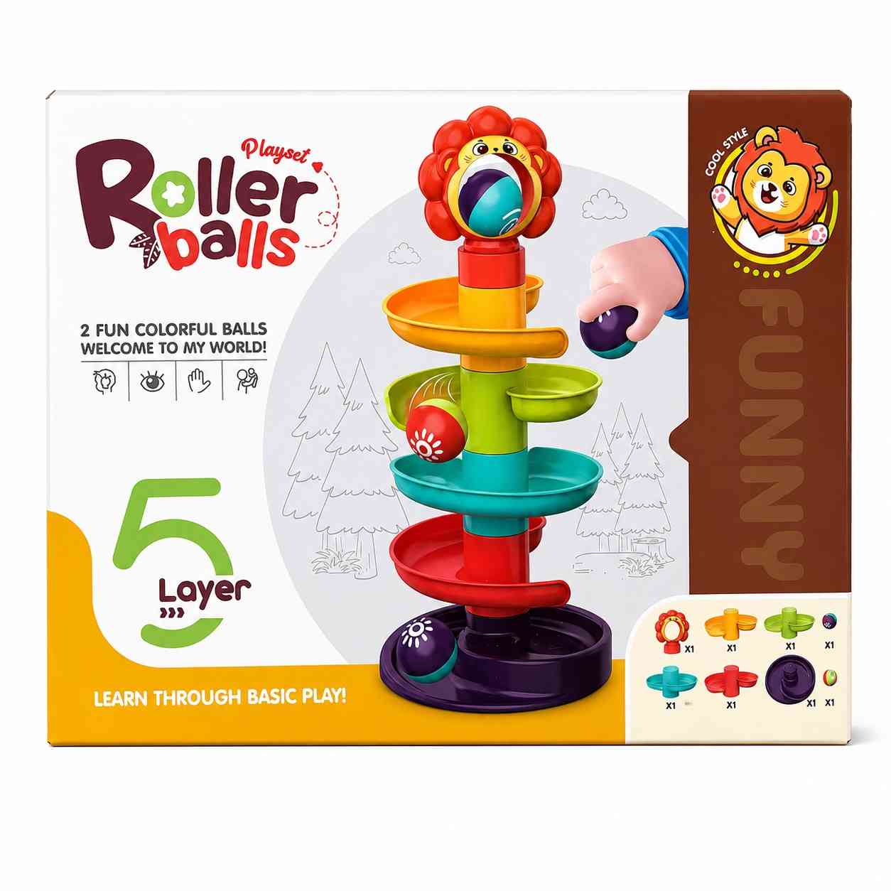 5-Layer Roller Ball Tower Track
