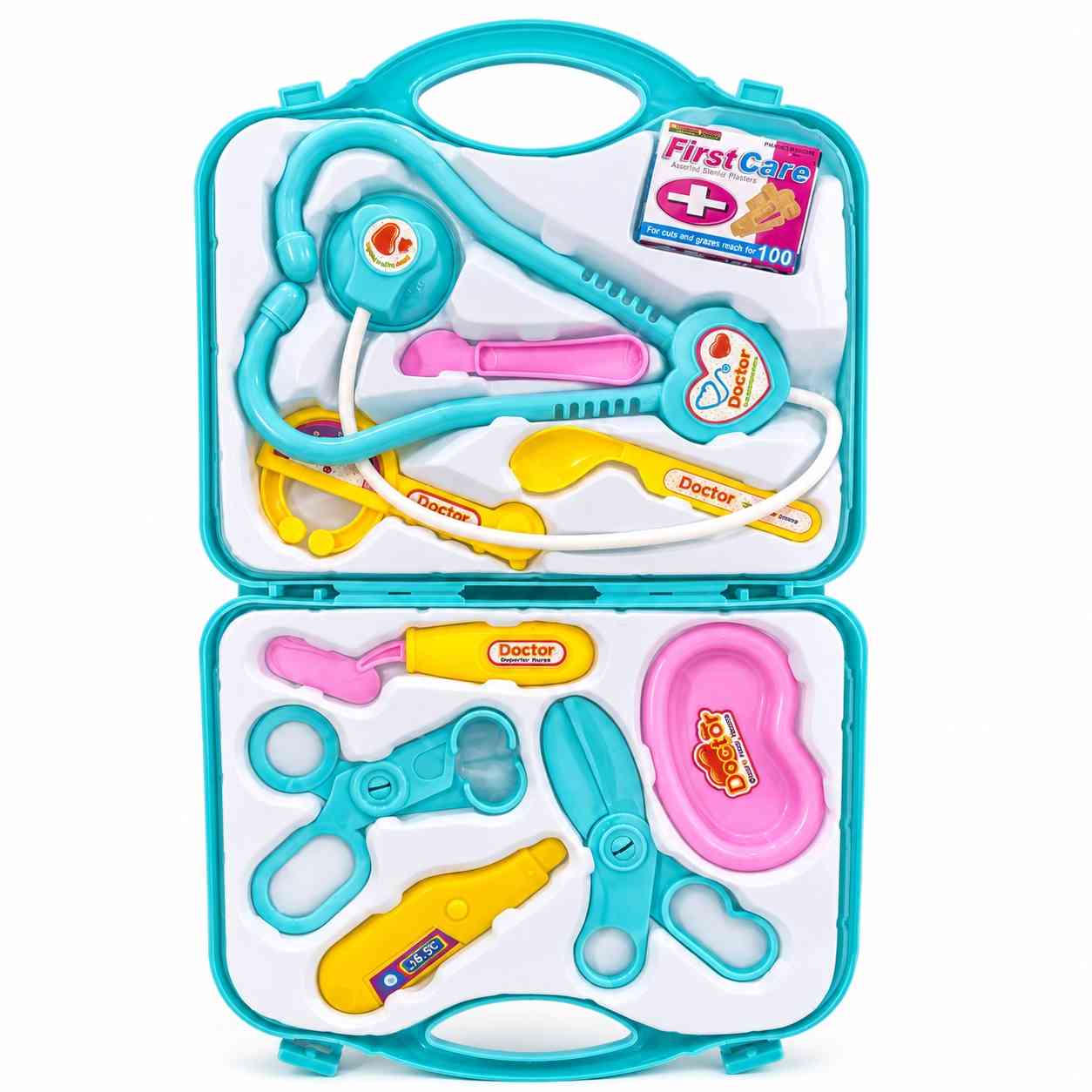 Doctor Medical Kit Playset in Carry Case - Turquoise