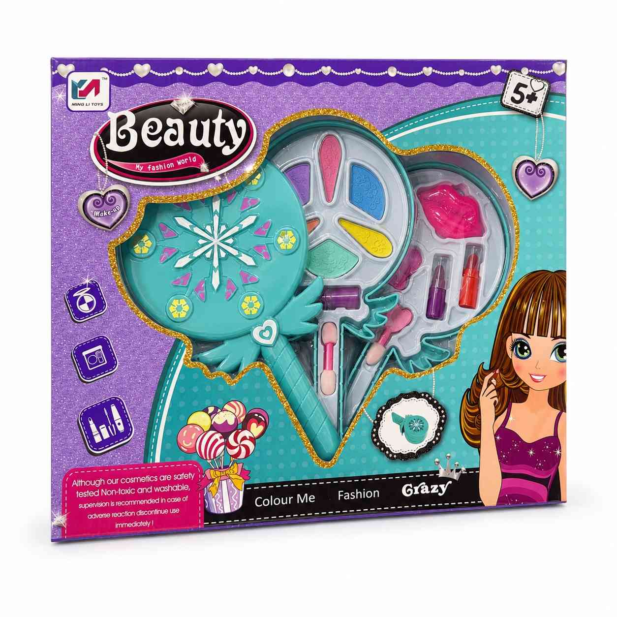 Kids Beauty Makeup Play Set with Accessories - Turquoise