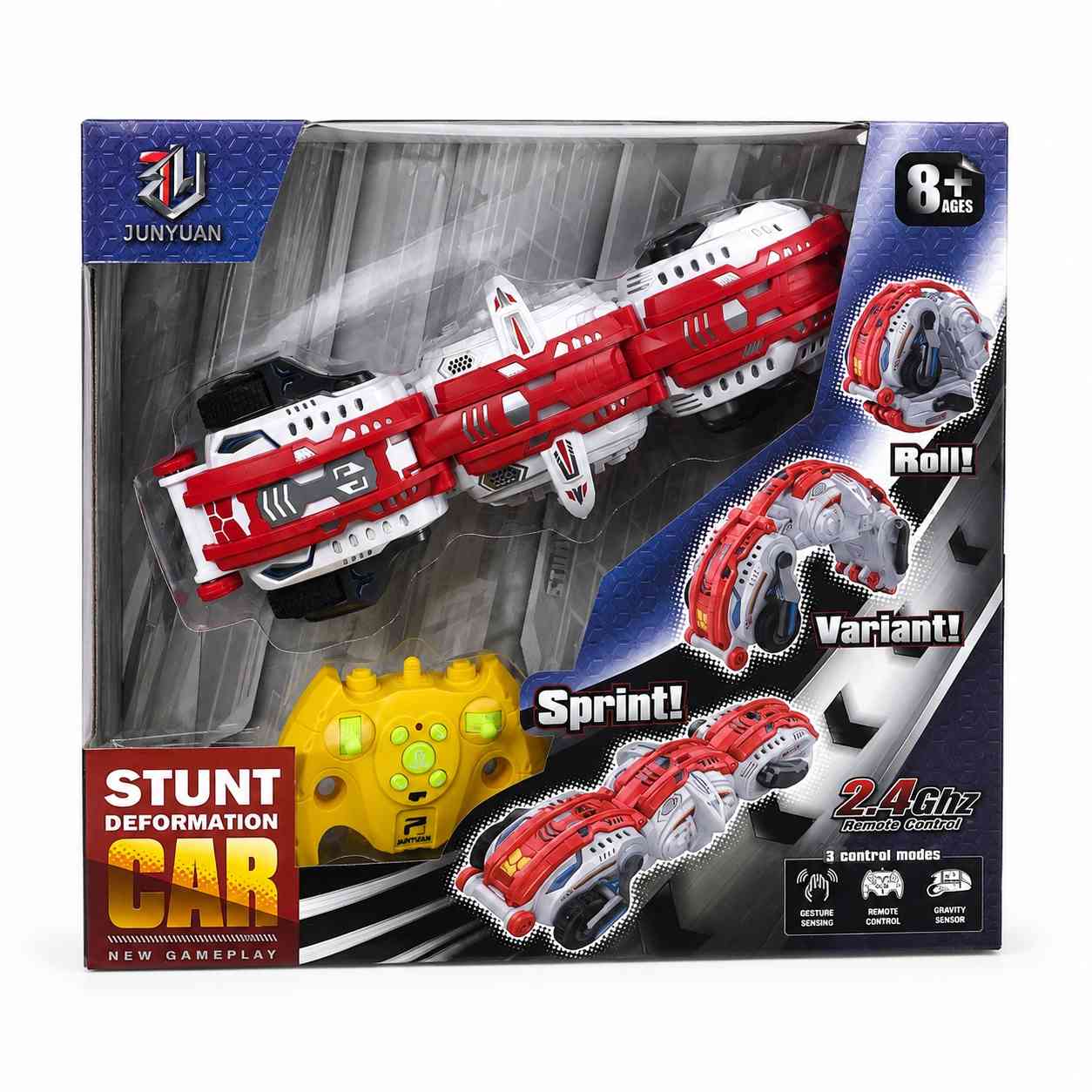 HIGH-SPEED REMOTE CONTROL ROLLING ARMOR CAR LITHIUM BATTERY 2.4G - Red