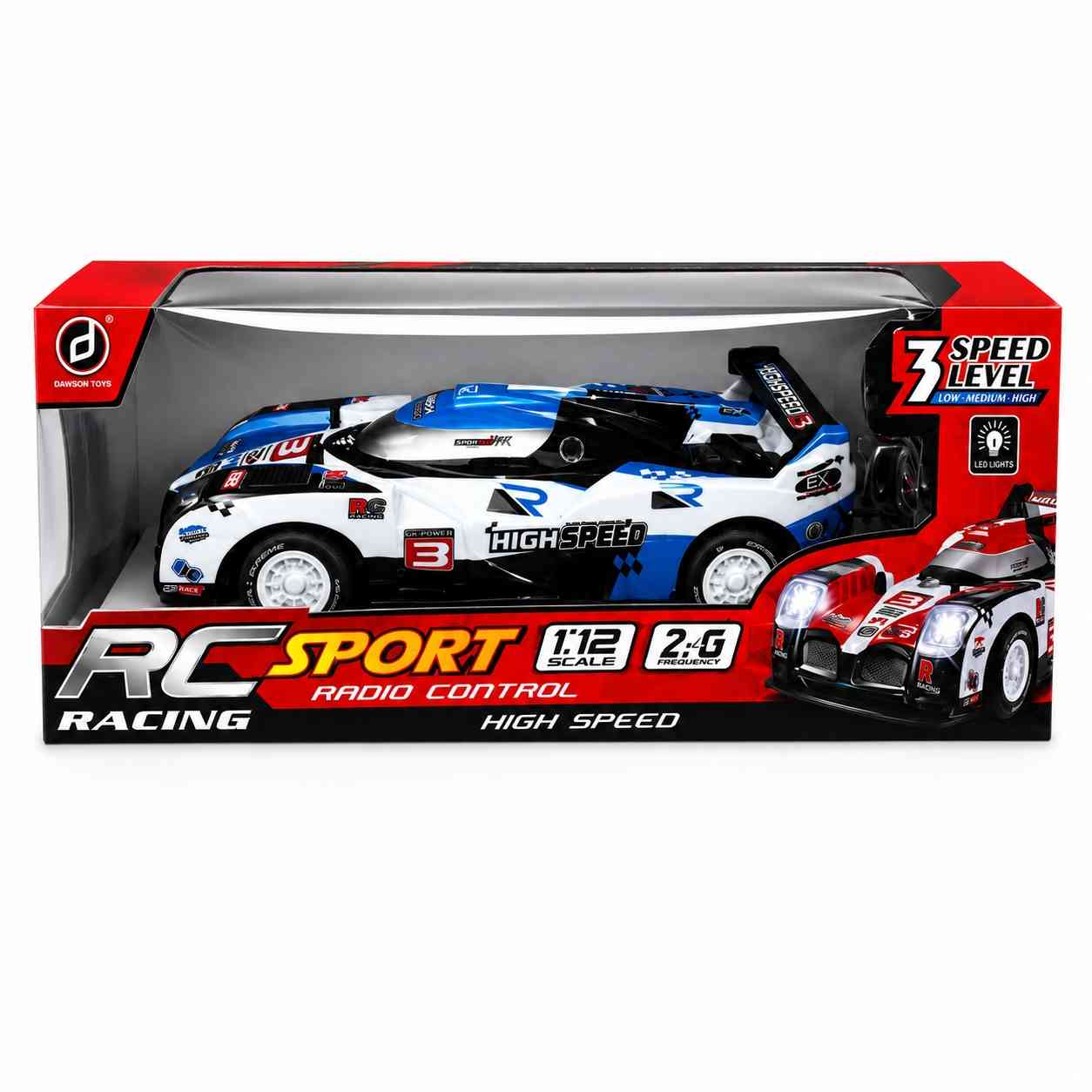 R/C Sport Racing Car 1:12 2.4G - Blue
