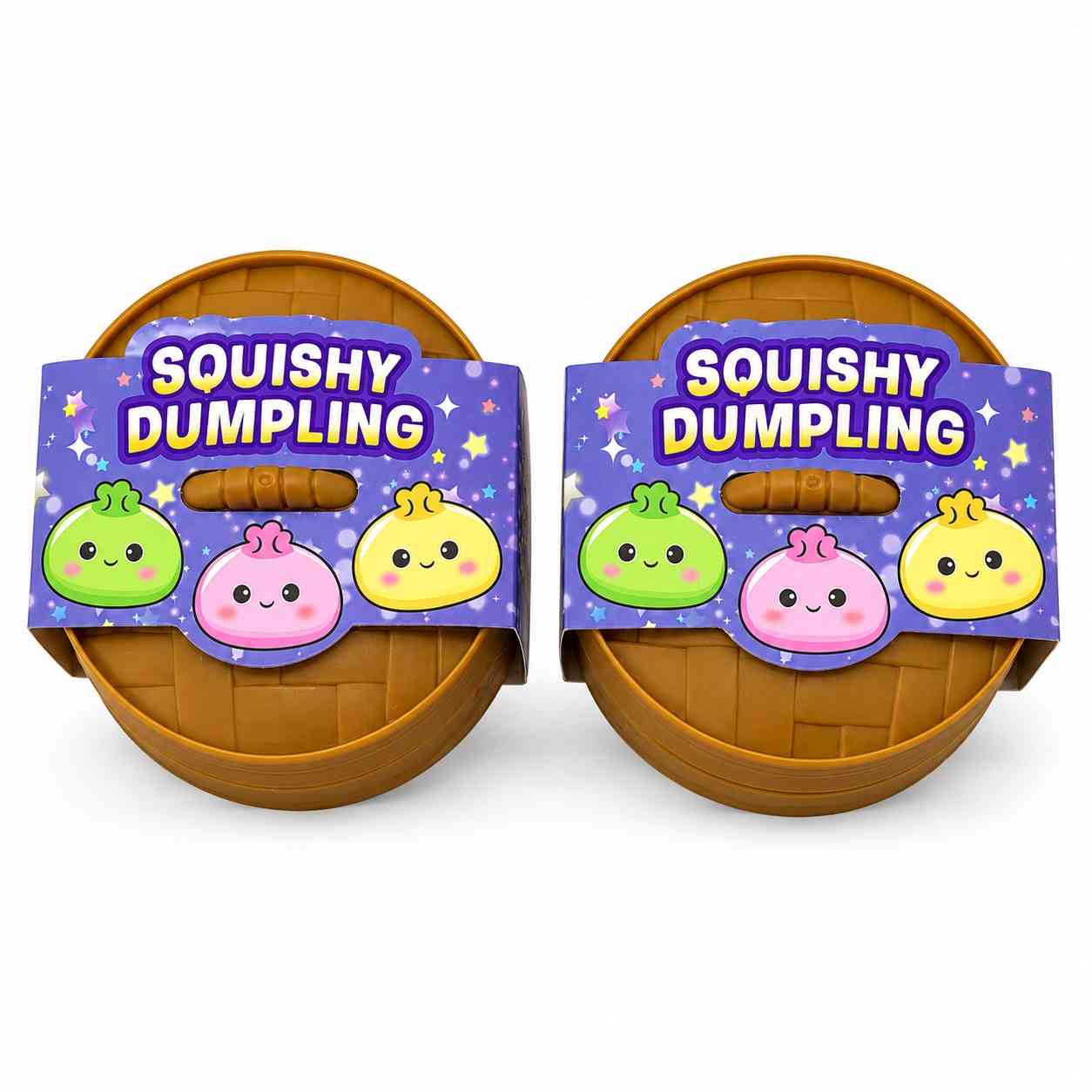 Squishy Dumpling Surprise Sensory Toy - 2 PCS - Purple