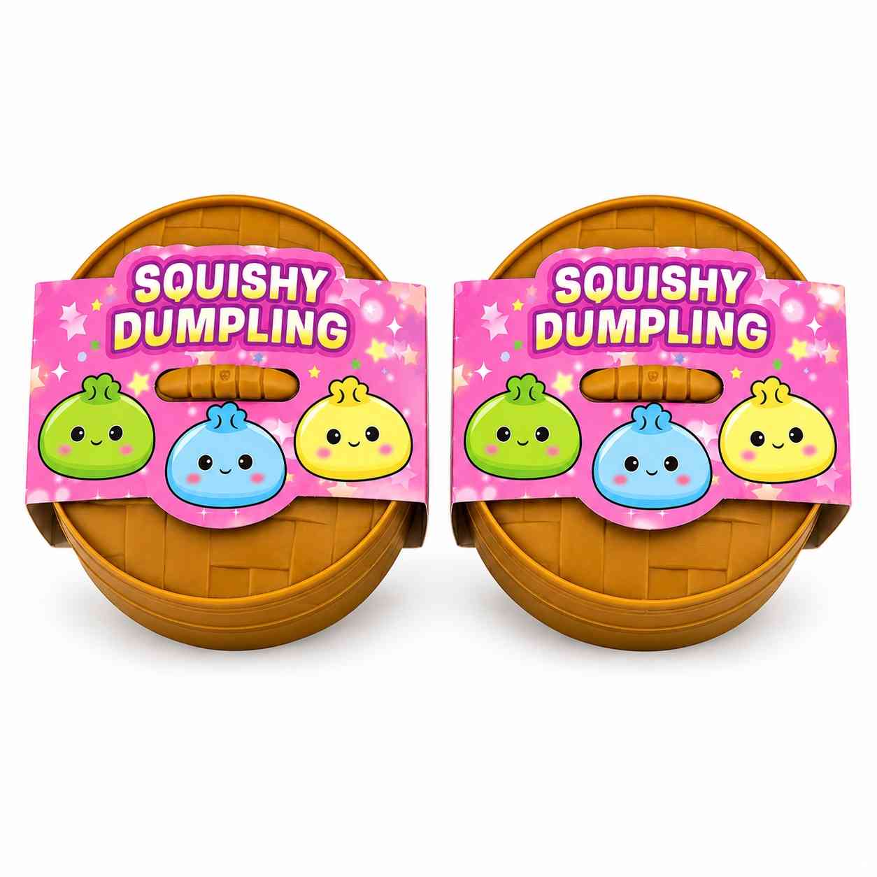 Squishy Dumpling Surprise Sensory Toy - 2 PCS- Pink