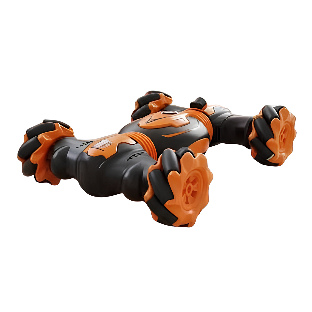 Lateral Drift RC Stunt Car with 360° Spin & Spray Effect- Orange