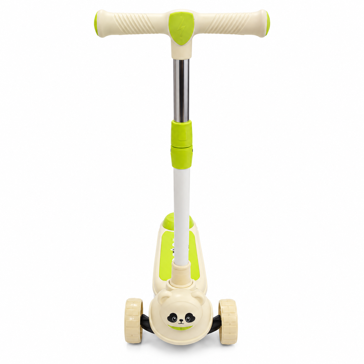 Kids 3-Wheel Panda Scooter with Adjustable Handlebar – Green