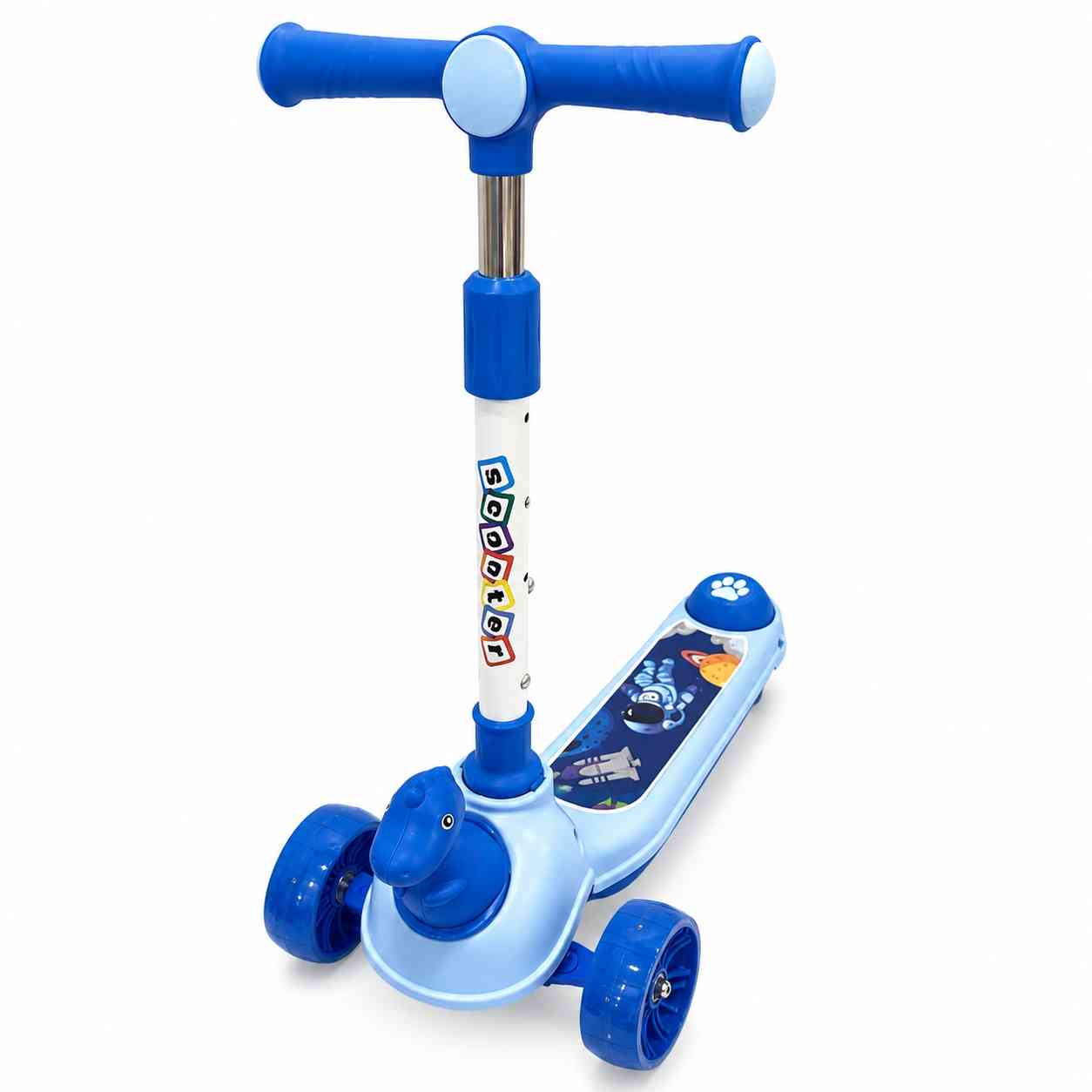 Kids 3-Wheel Scooter with Adjustable Handlebar – Blue
