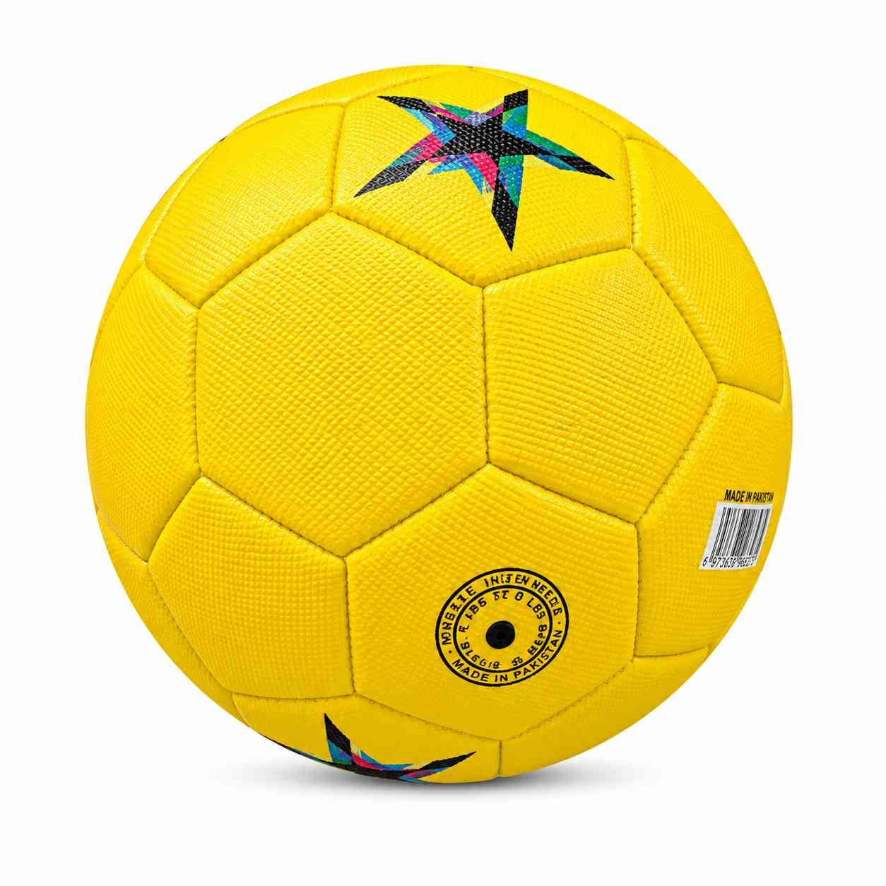 Kids Football with Colorful Star Design – Yellow