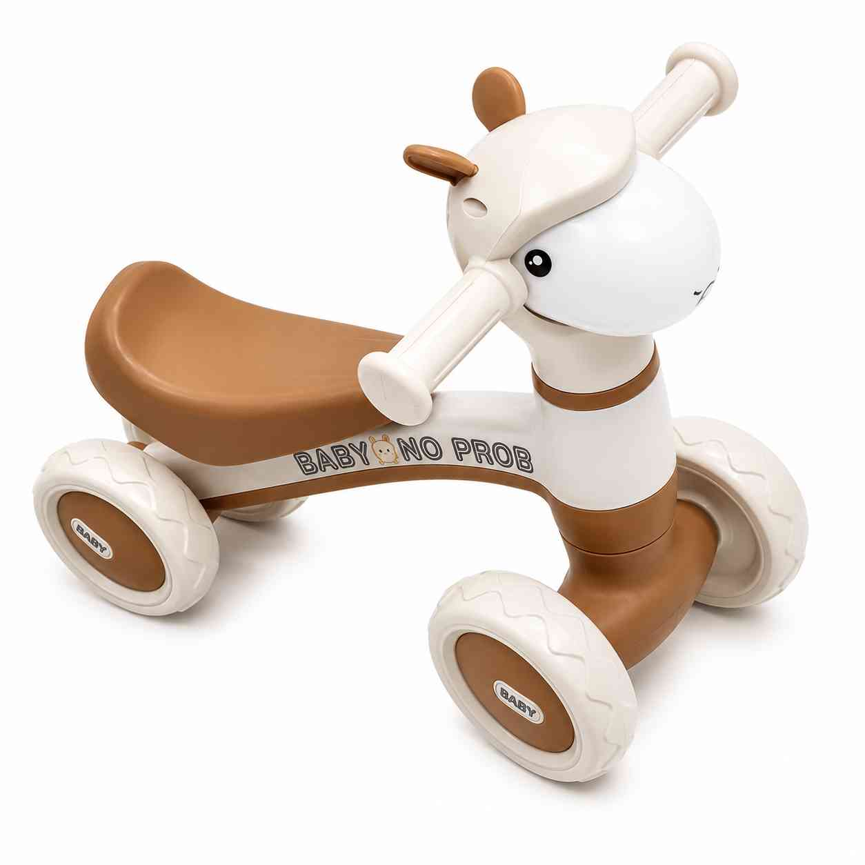 Kids Sheep Ride-On Toy with 4 Wheels – Brown