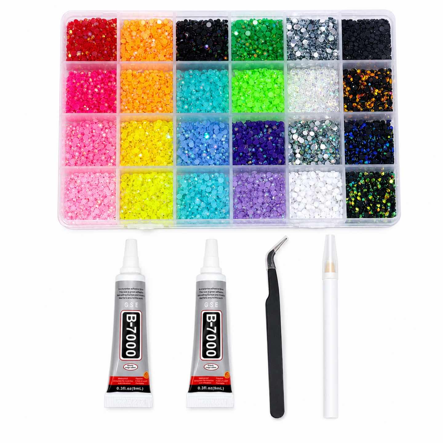 Crystal Beads Decoration Set with Glue & Tools