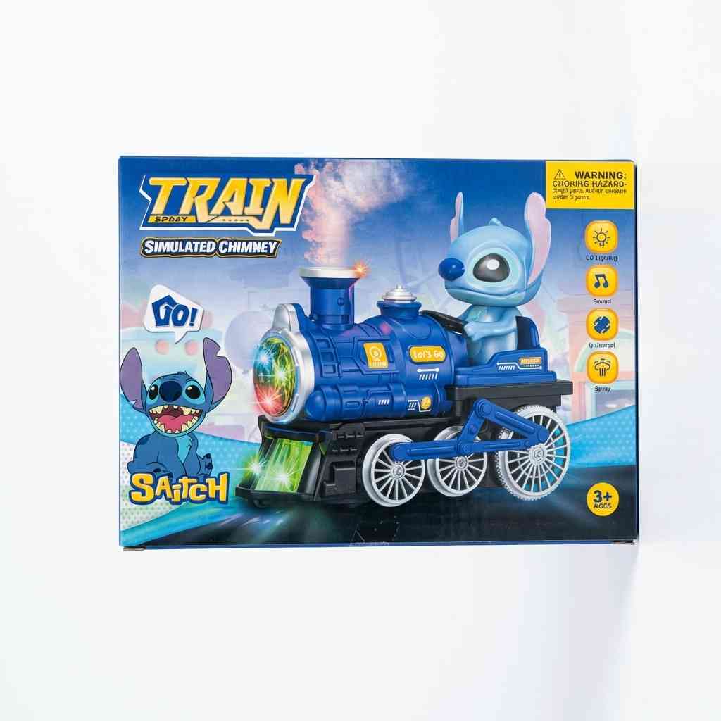 Stitch Moving Train with Lights, Sound & Spray Effect