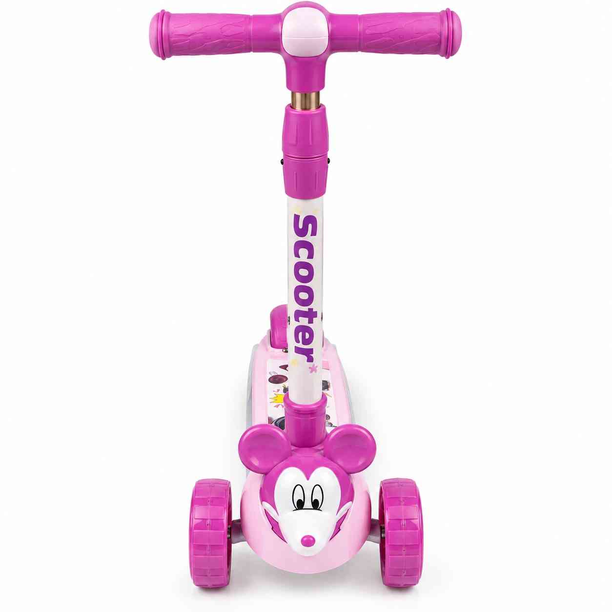 Kids 3-Wheel Scooter with Adjustable Handlebar – Mickey Mouse -Pink