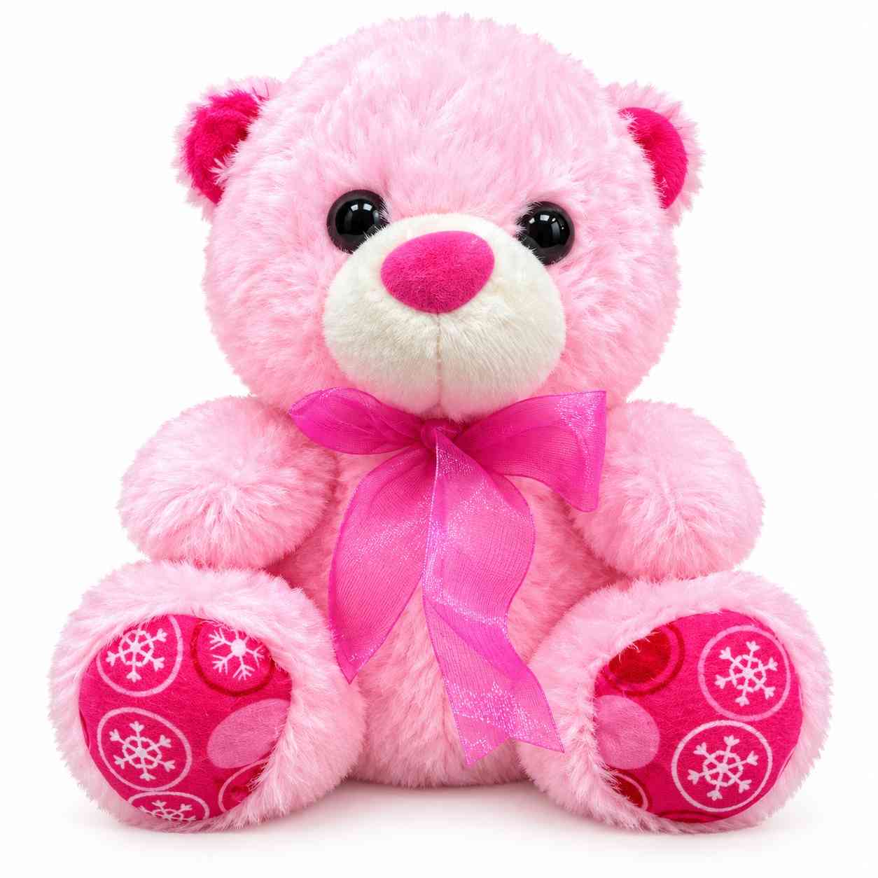 Soft Pink Teddy Bear with Bow