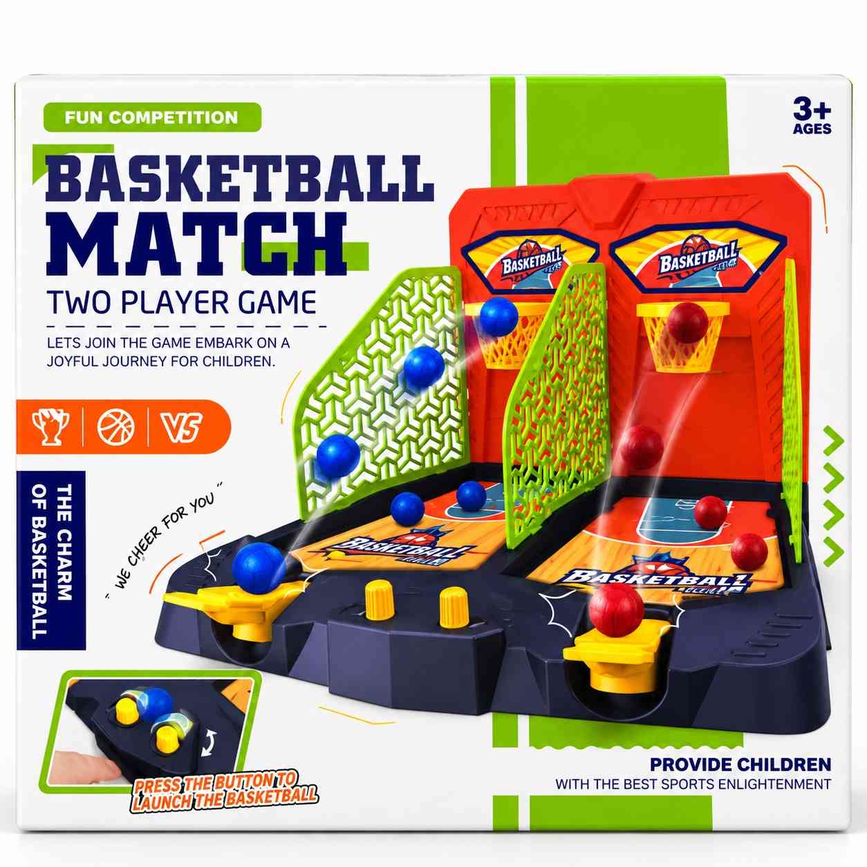 2-Player Tabletop Basketball Match Game