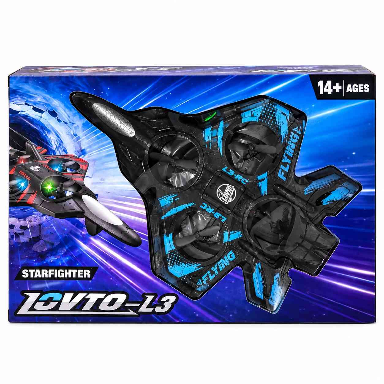 LEVTO-13 RC Starfighter Aircraft with 360° Rotation- Blue