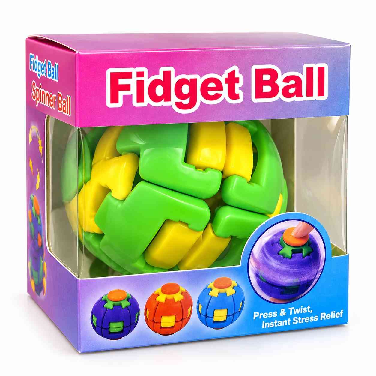 Press & Twist Fidget Spinner Ball – Sensory Hand Toy- Green