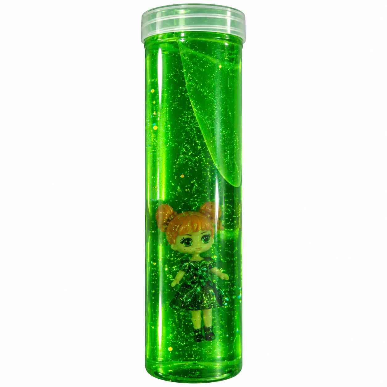 Glitter Slime with Mini Character - Green